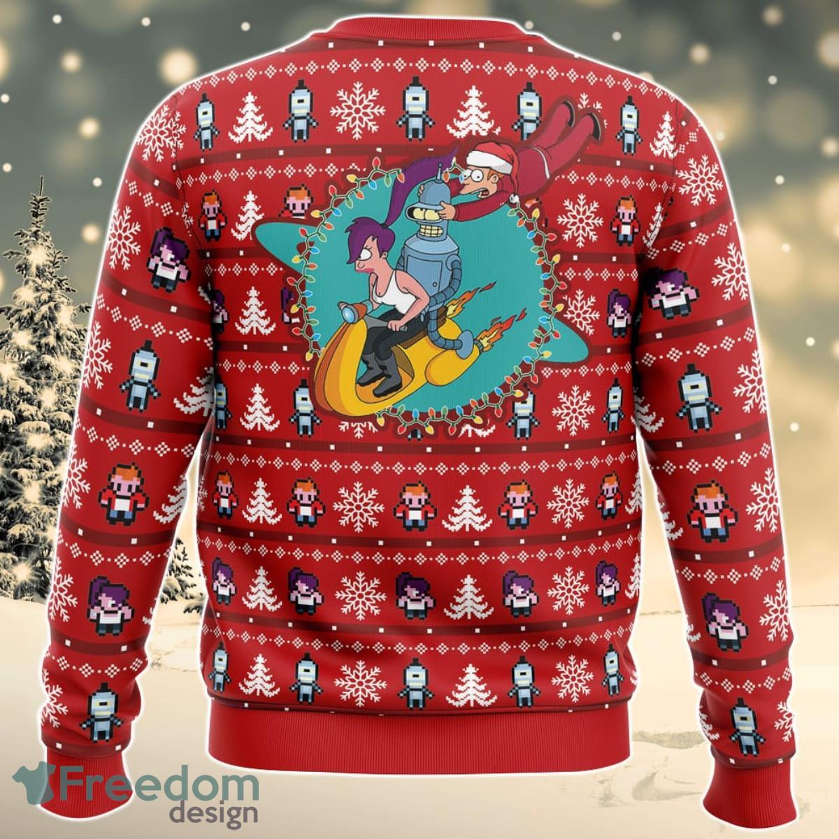 Fa-La-La-La Futurama Ugly Christmas Sweater For Men And Women Product Photo 2