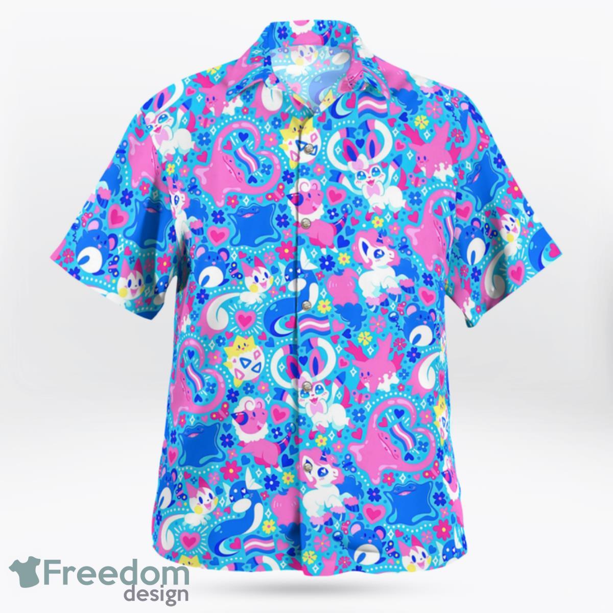 Fairy SyStar Trekem Pokemon Hawaiian Shirt And Short For Fans Product Photo 2