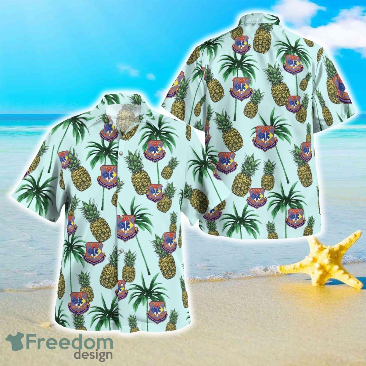 FDNY EMS Haz-Tac Tropical Style Hawaiian Shirt - Freedomdesign