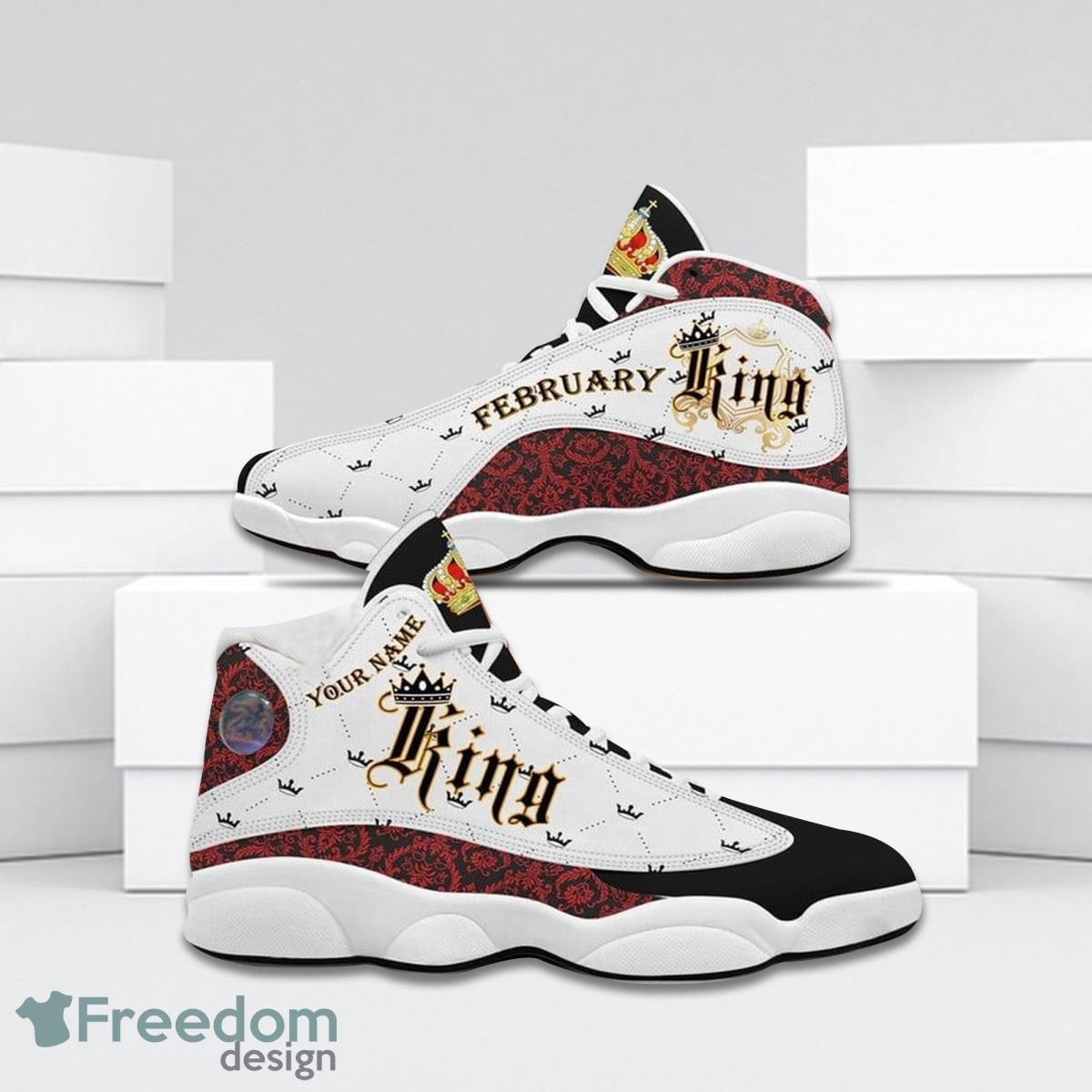July King And Queen Air Jordan 13 Custom Name Sneakers Special