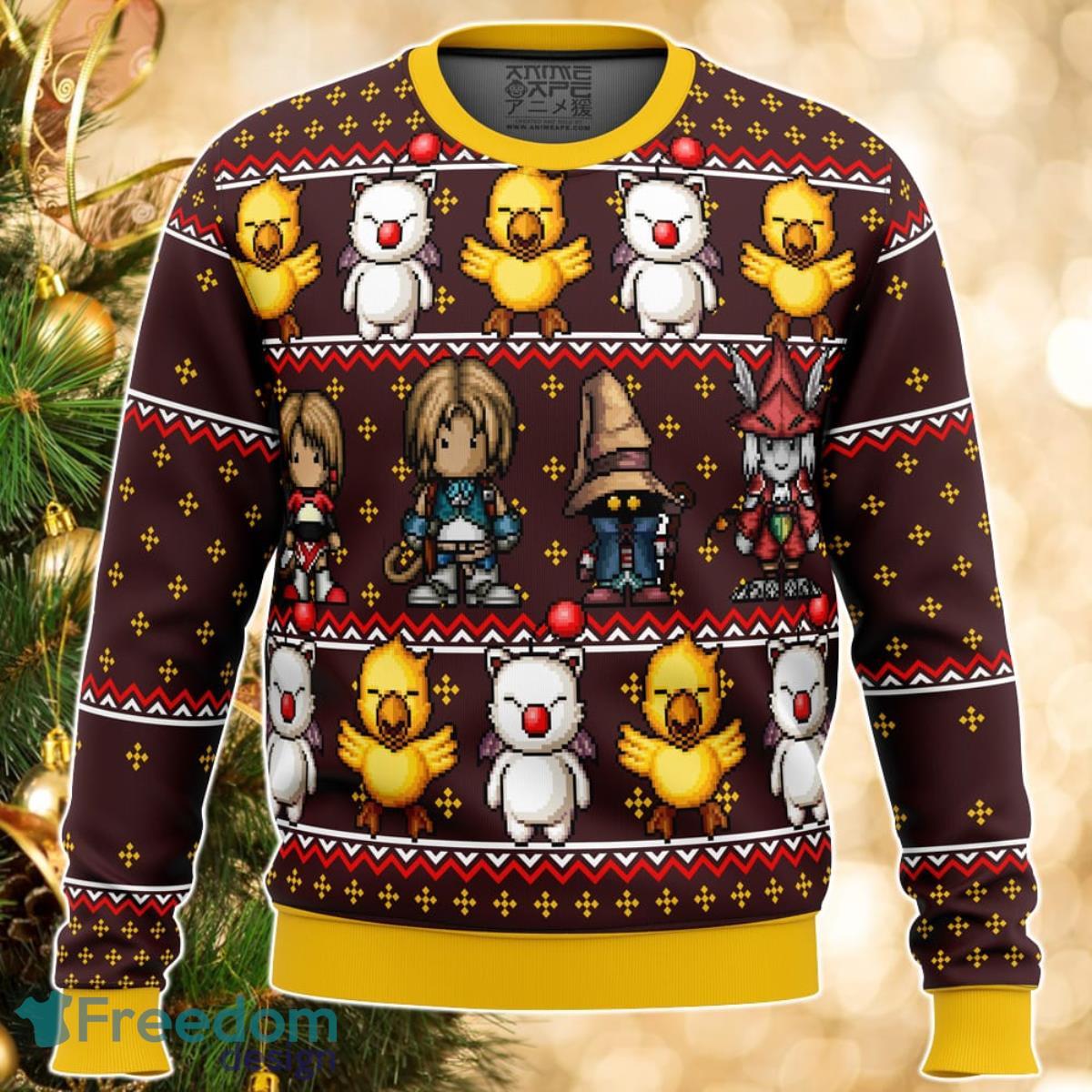 Final Fantasy Classic 8bit Ugly Christmas Sweater Great Gift For Men Women Product Photo 1