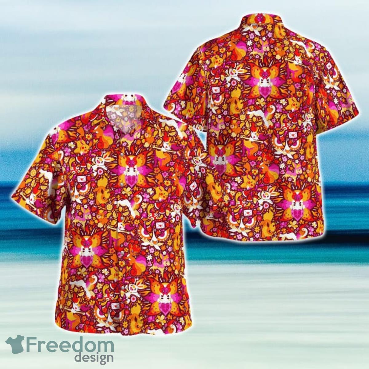 Fire SyStar Trekem Pokemon Hawaiian Shirt And Short For Fans Product Photo 1