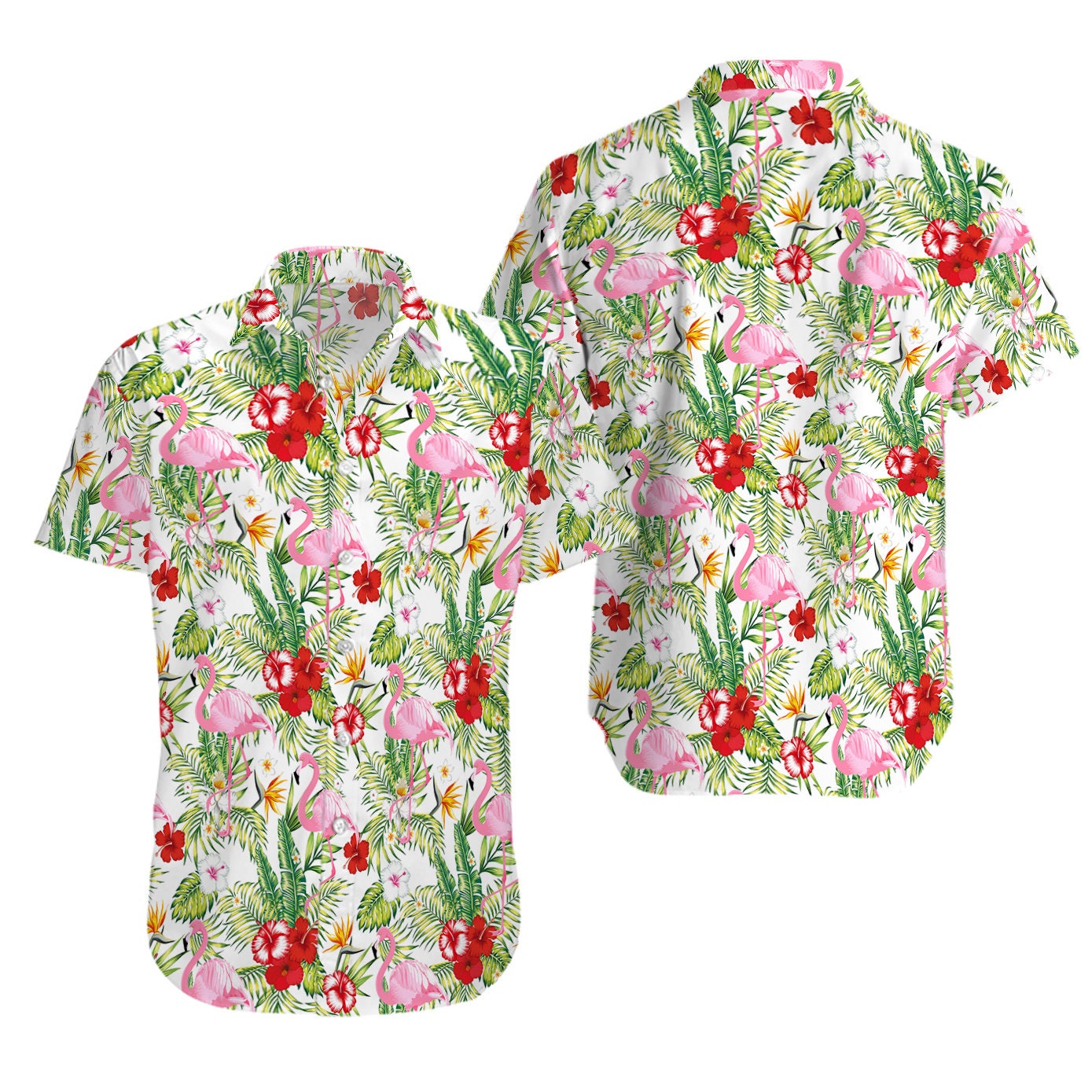 Flamingo Hawaiian Shirt Flamingo Beach Funny Hawaiian Shirt