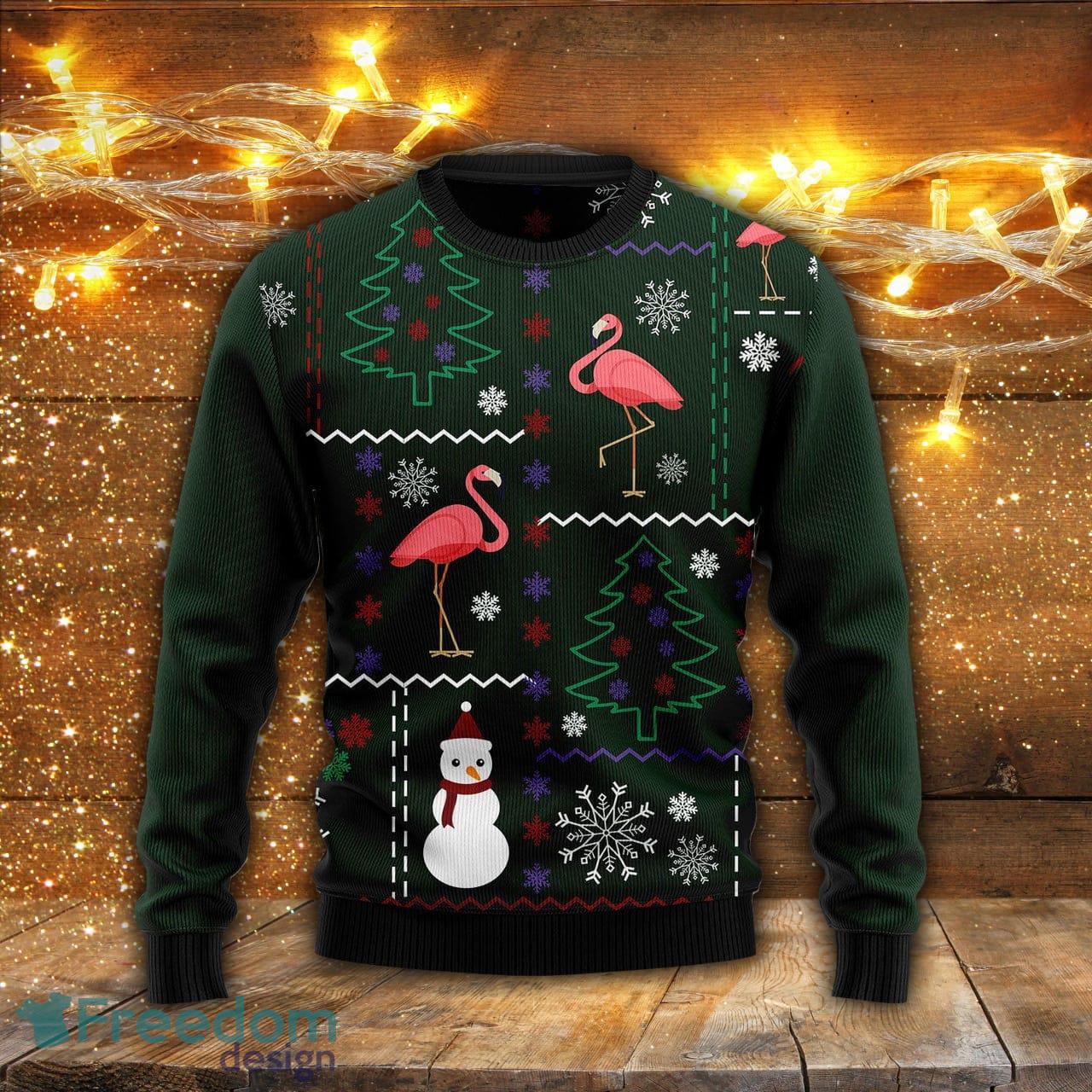 Let S Jingle And Flamingle Ugly Christmas Sweater - Anynee