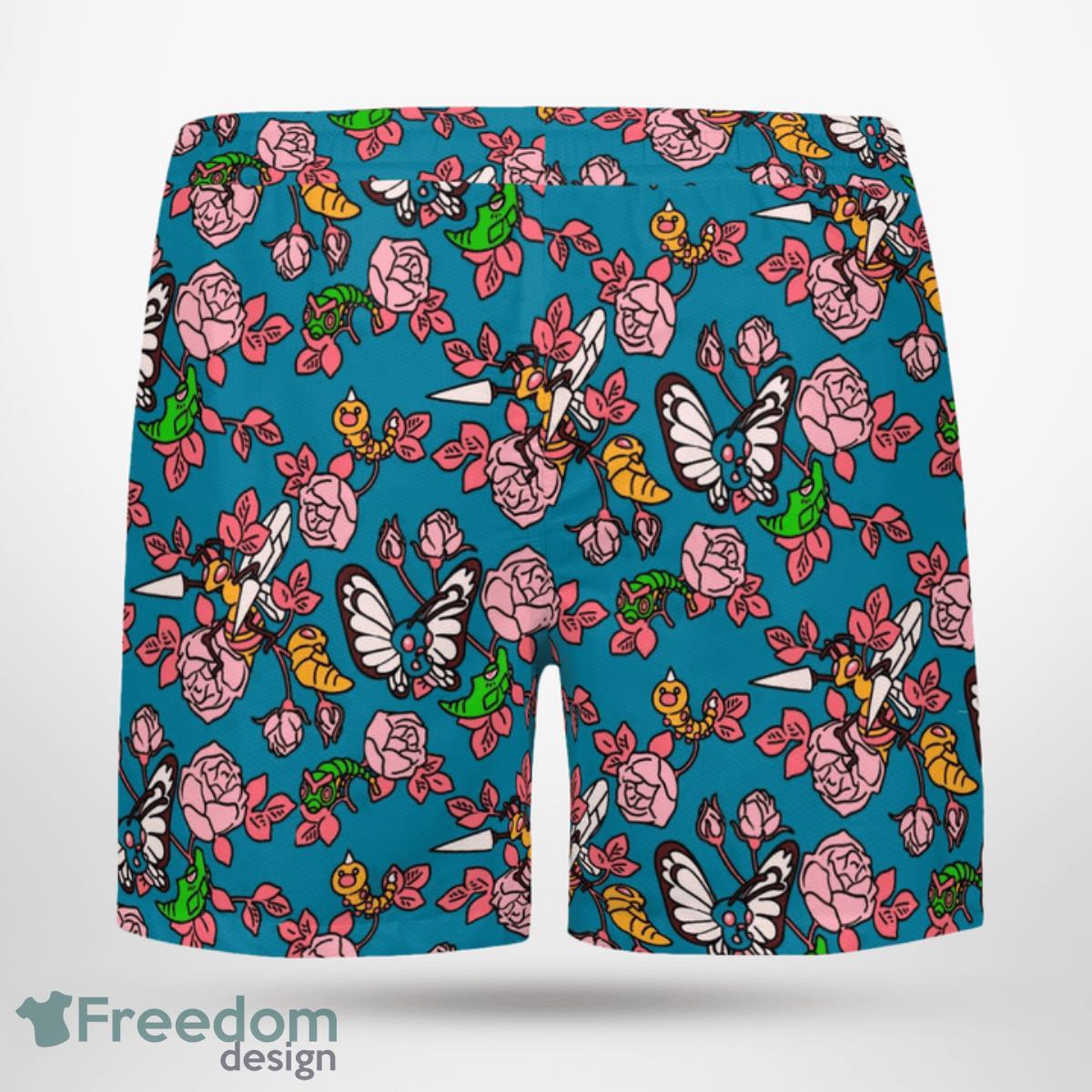 Floral Seamless Pokemon Hawaiian Shirt And Short For Fans Product Photo 5 Floral Seamless Pokemon Hawaiian Shirt And Short For Fans Product Photo 5