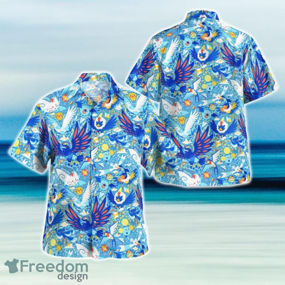 Flying Pokemon Hawaiian Shirt And Short For Fans Product Photo 1