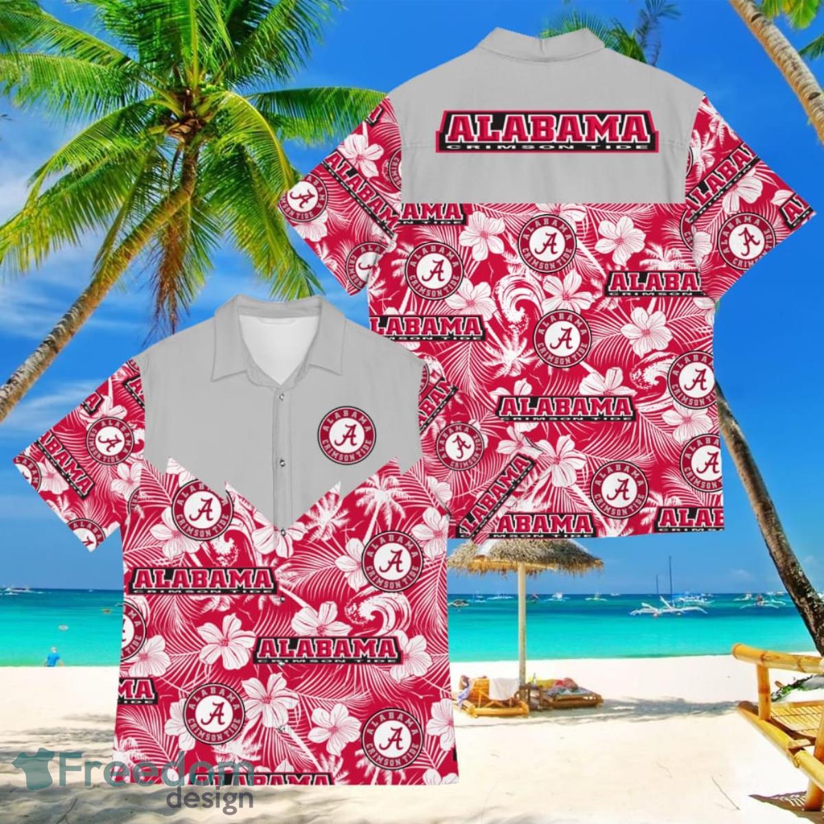 Football American Hawaii Shirt Tropical Beach Tree Alabama Crimson Tide Product Photo 1