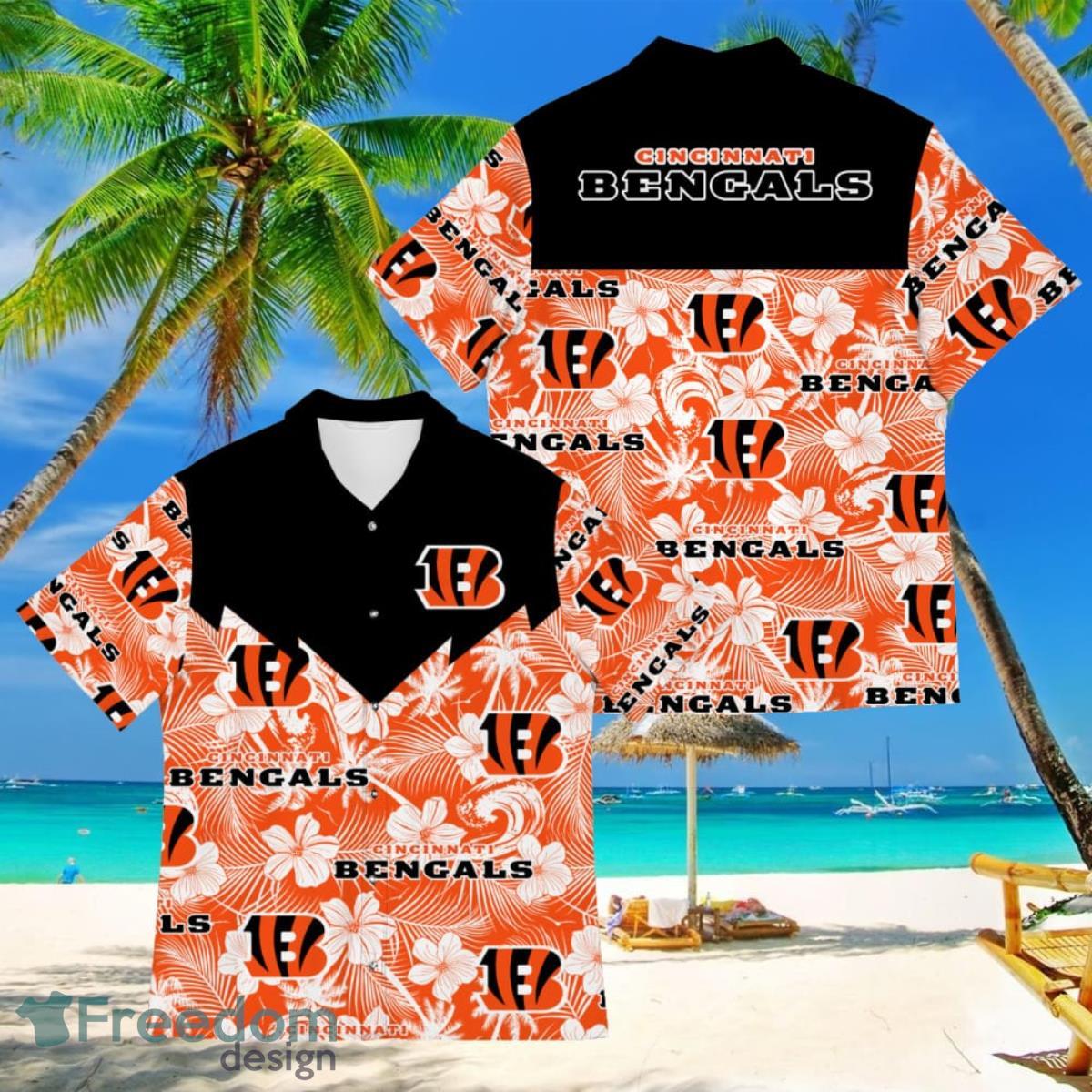 Football American Hawaii Shirt Tropical Beach Tree Cincinnati Bengals -  Freedomdesign