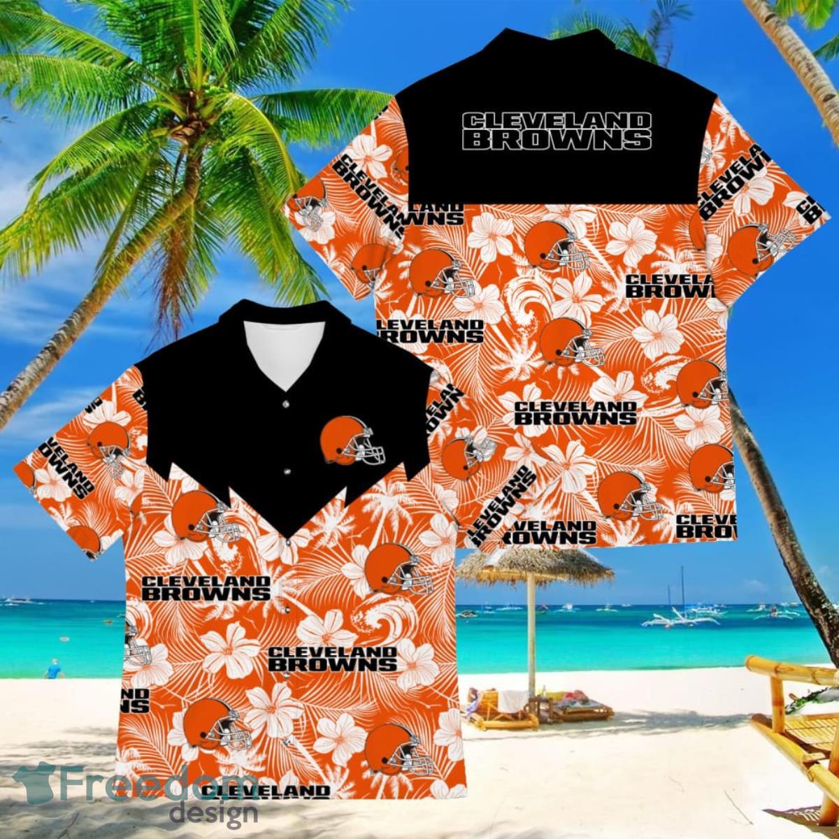 Baseball American Hawaii Shirt Tropical Beach Tree Cleveland