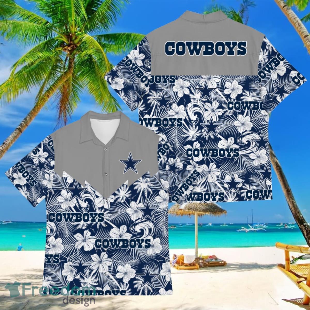 Football American Hawaii Shirt Tropical Beach Tree Dallas Cowboys Product Photo 1