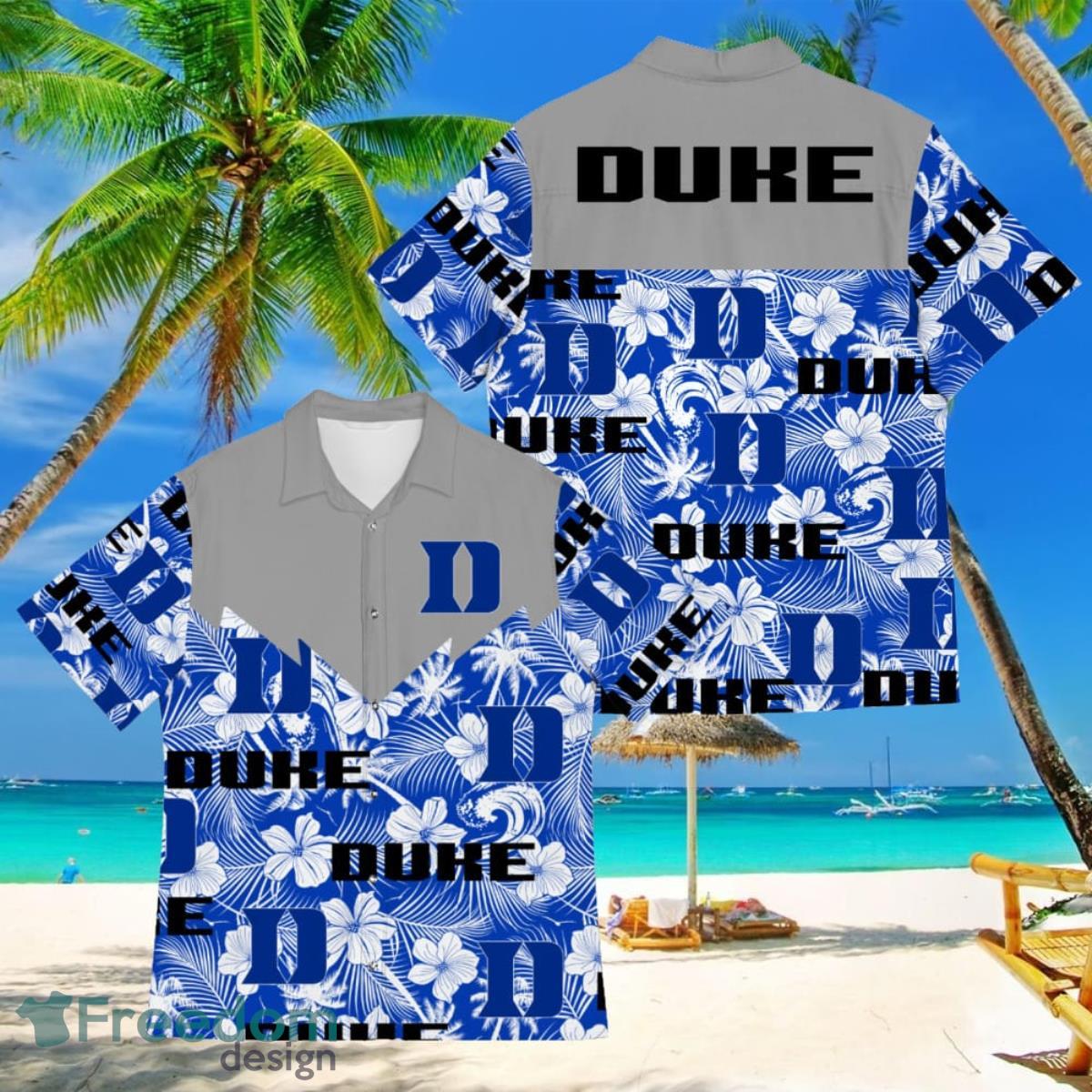 Football American Hawaii Shirt Tropical Beach Tree Duke Blue Devils Product Photo 1