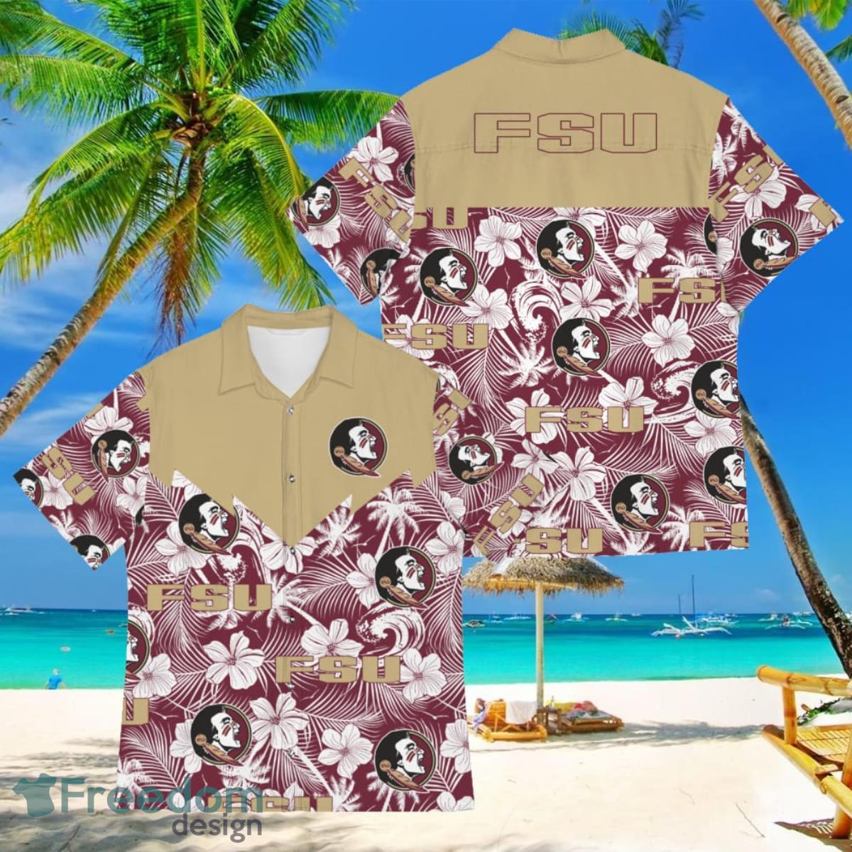 Football American Hawaii Shirt Tropical Beach Tree Florida State Seminoles Product Photo 1