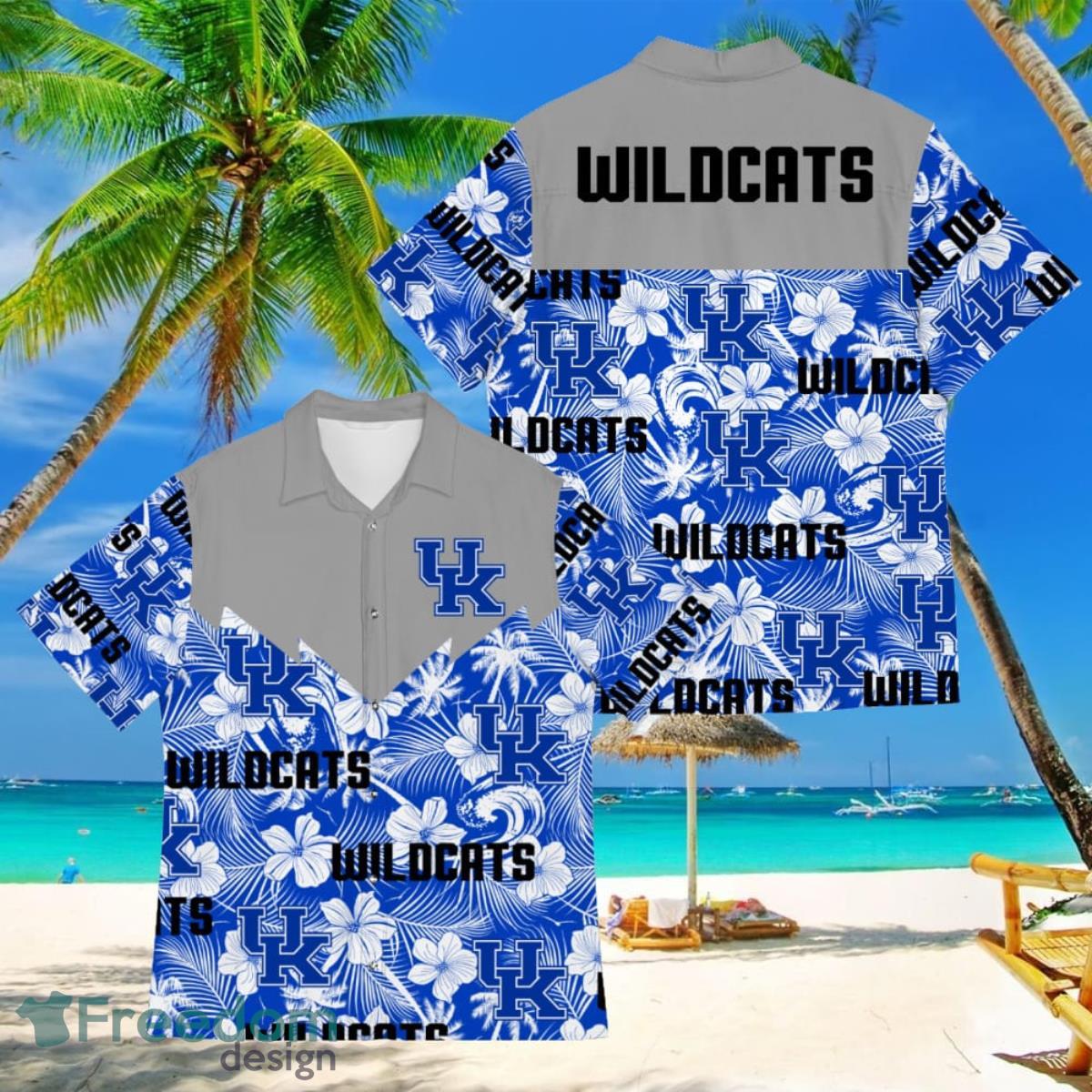 Football American Hawaii Shirt Tropical Beach Tree Kentucky Wildcats Product Photo 1