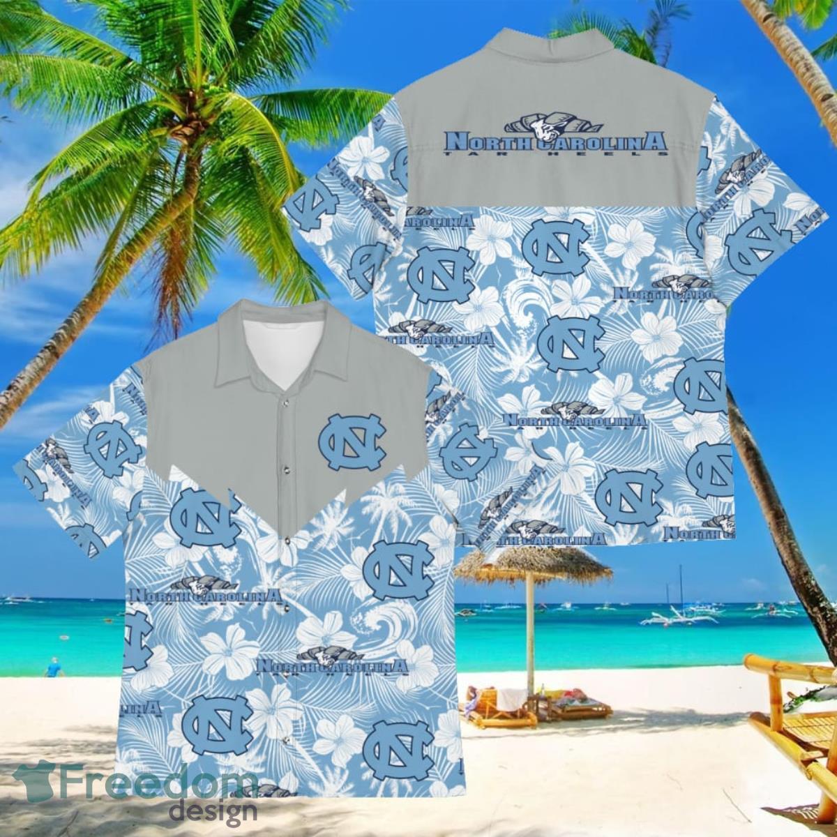 Football American Hawaii Shirt Tropical Beach Tree North Carolina Tar Heels Product Photo 1