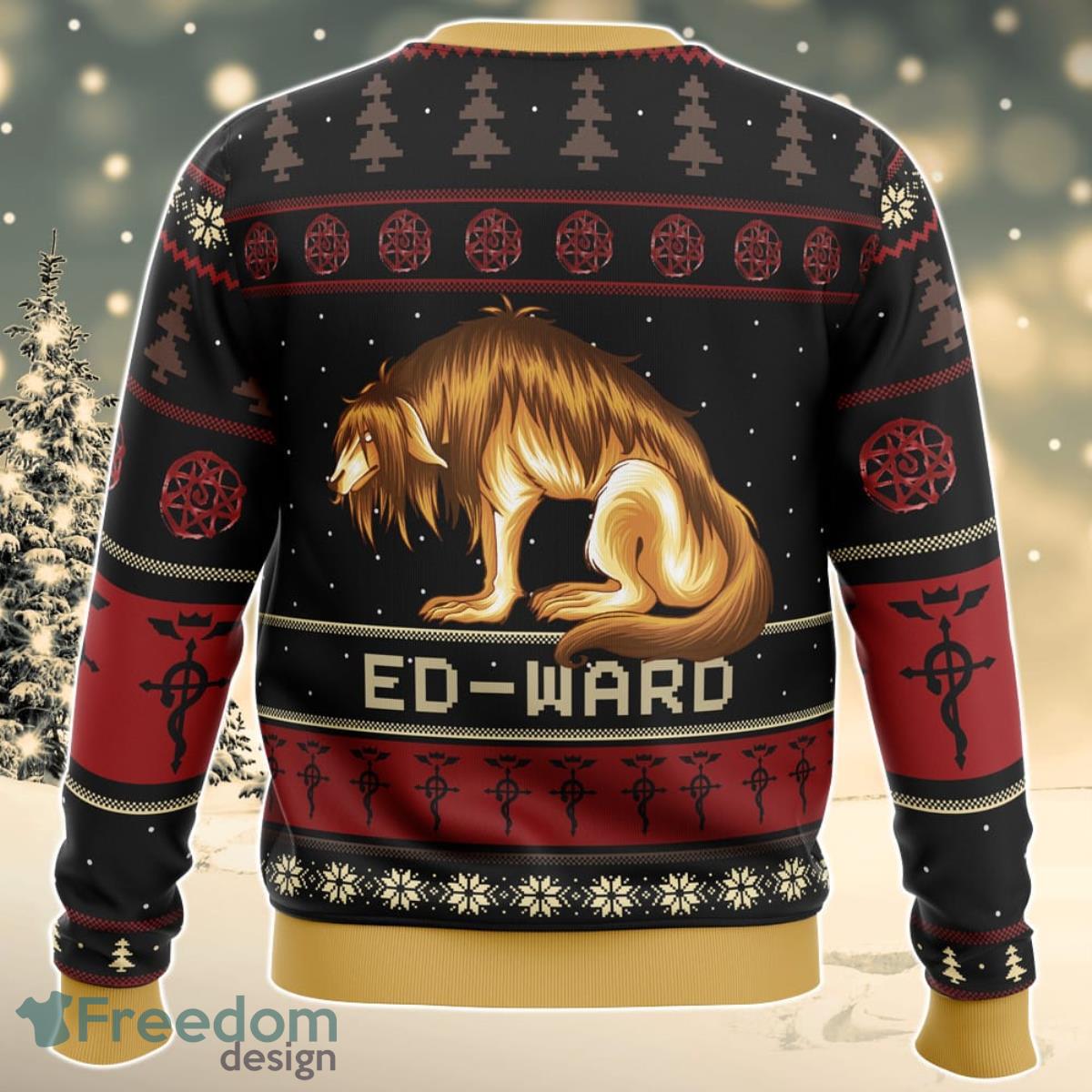 Fullmetal Alchemist Chimera Nina Tucker Ed-ward Ugly Christmas Sweater For Men And Women Product Photo 2