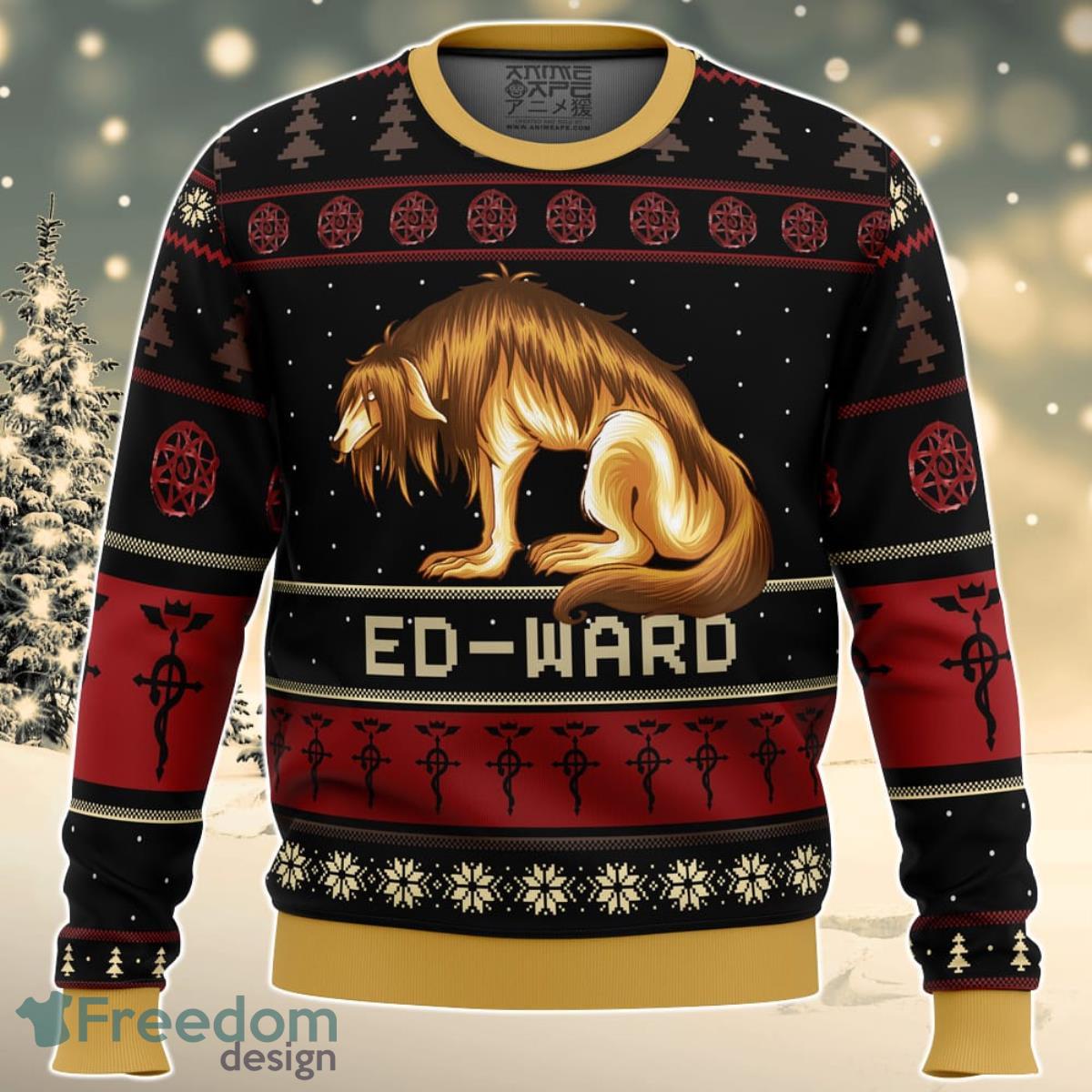 Fullmetal Alchemist Chimera Nina Tucker Ed-ward Ugly Christmas Sweater For Men And Women Product Photo 1