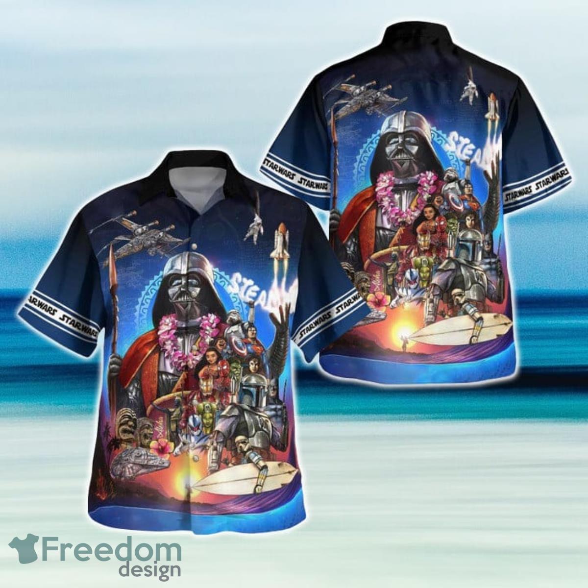 Funny Star Trekar War Beach Hawaiian Shirt And Short For Fans Product Photo 1