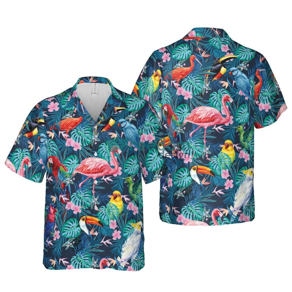 Parrot Funny Parrot Pirates In The Ocean Hawaiian Shirt - Trendy