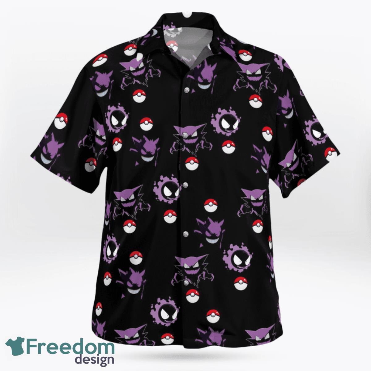 Gengar Pokemon Hawaiian Shirt And Short For Fans Product Photo 2