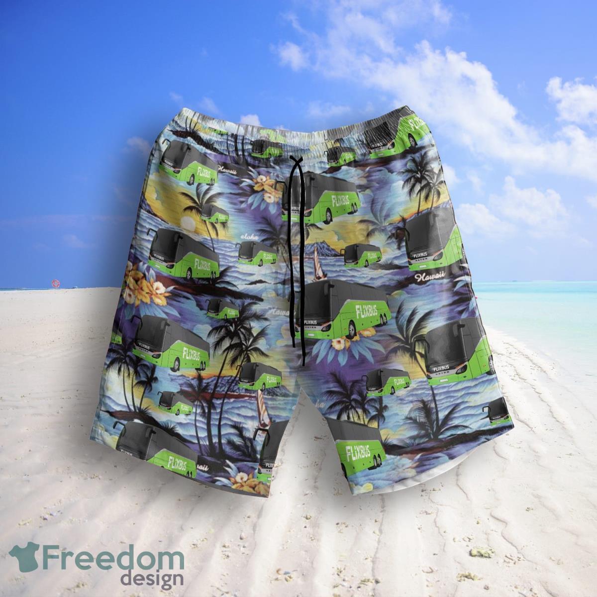 German Flixbus Hawaiian Shirt And Shorts Best Style For Men Product Photo 2