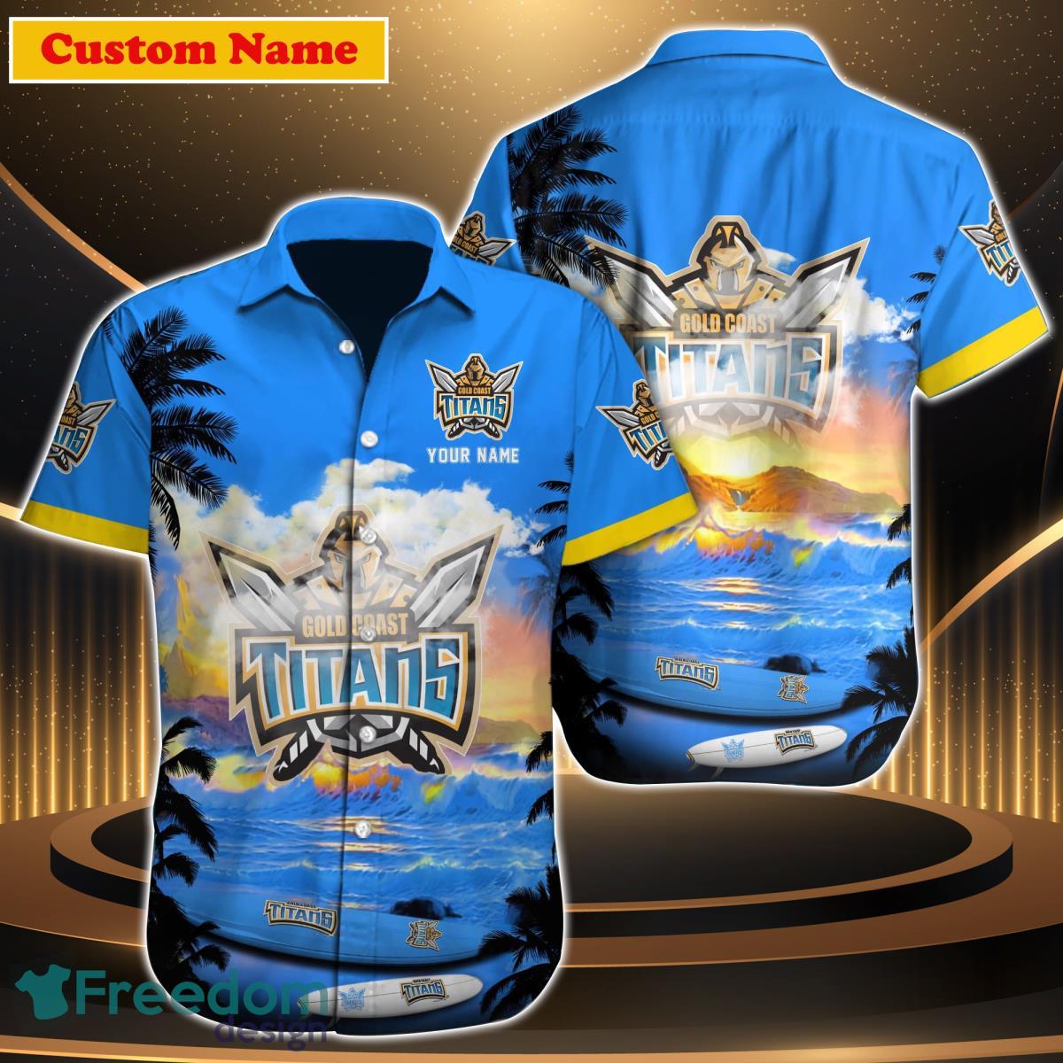 NRL Fans Gold Coast Titans Logo Jersey Baseball Shirt For Men And Women -  Freedomdesign