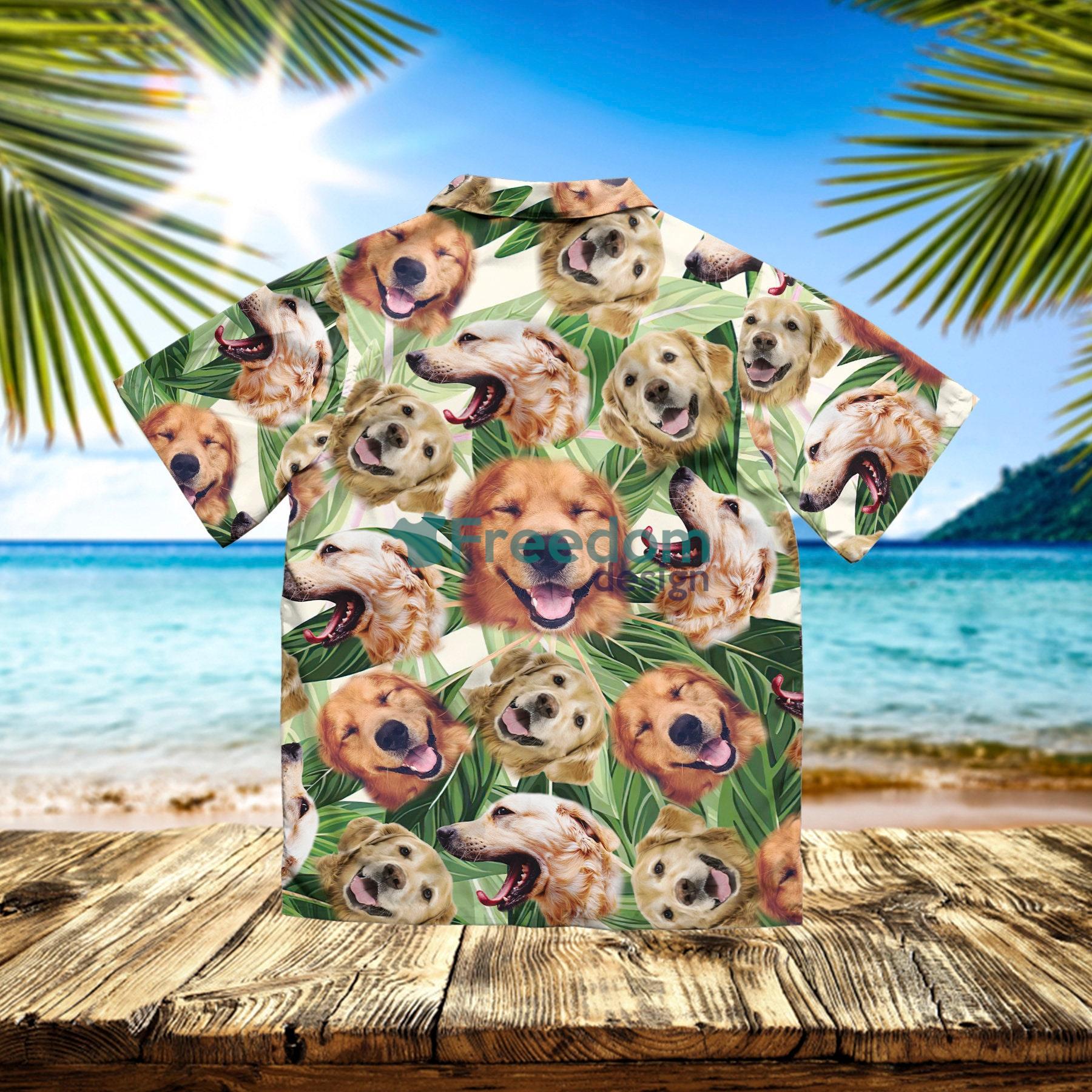 Golden retriever clearance hawaiian shirt