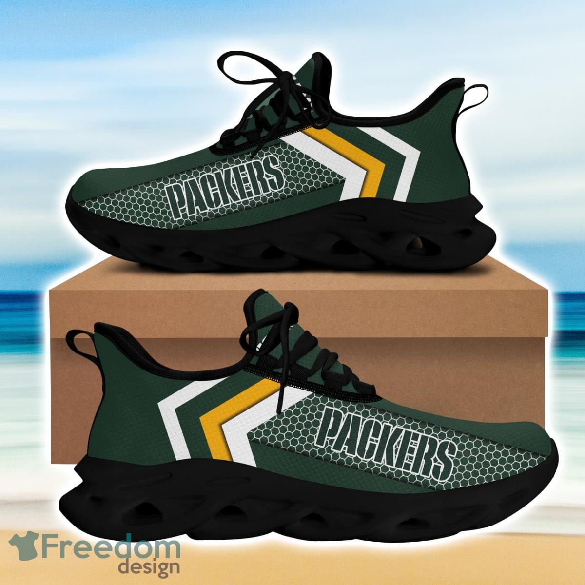 Green Bay Football Packers Max Soul Sneakers Running Sport Shoes Custom Name Product Photo 1