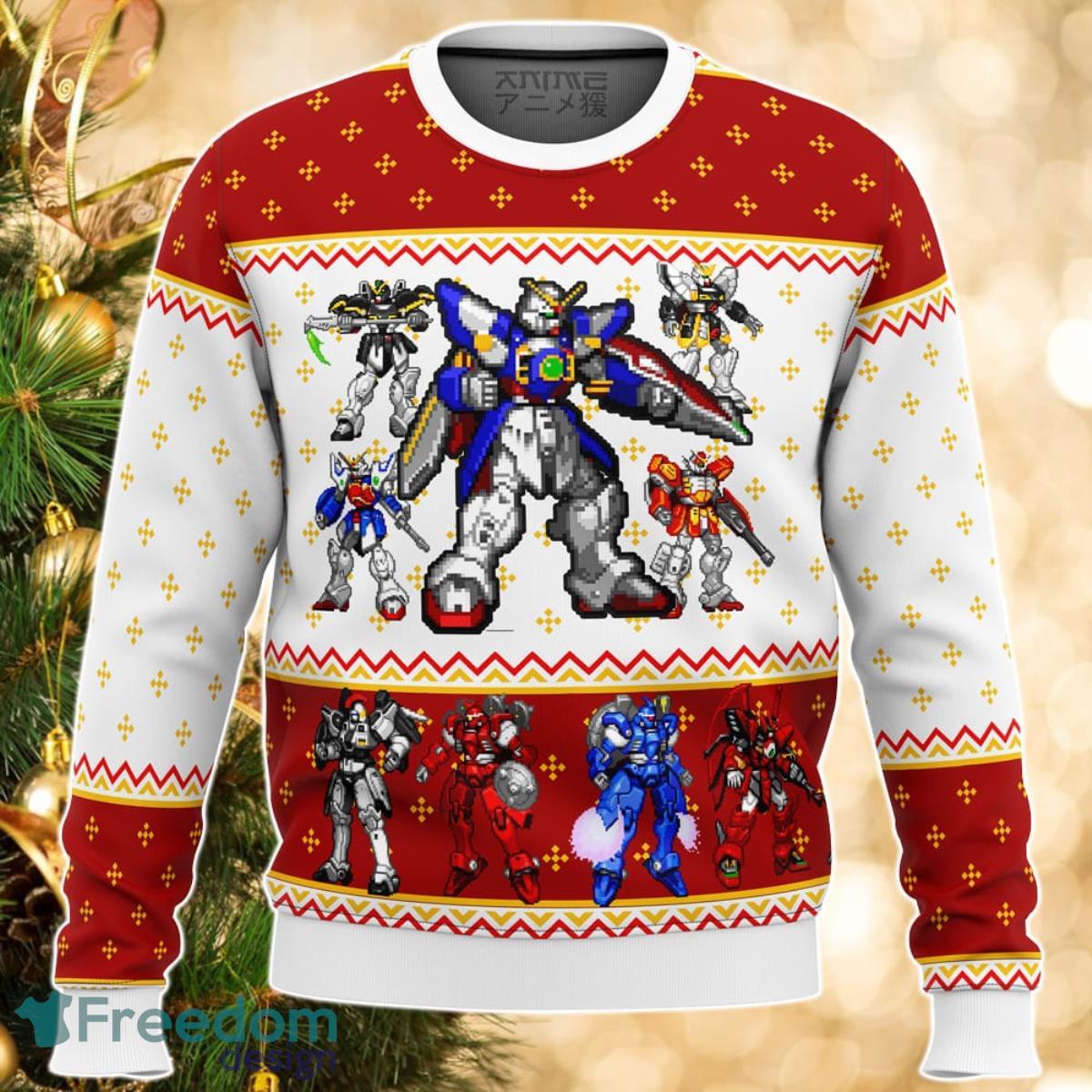 Gundam Wing Sprites Ugly Christmas Sweater Great Gift For Men Women Product Photo 1