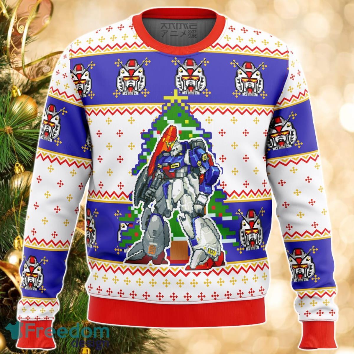 Gundam Xmas Ugly Christmas Sweater Great Gift For Men Women Product Photo 1