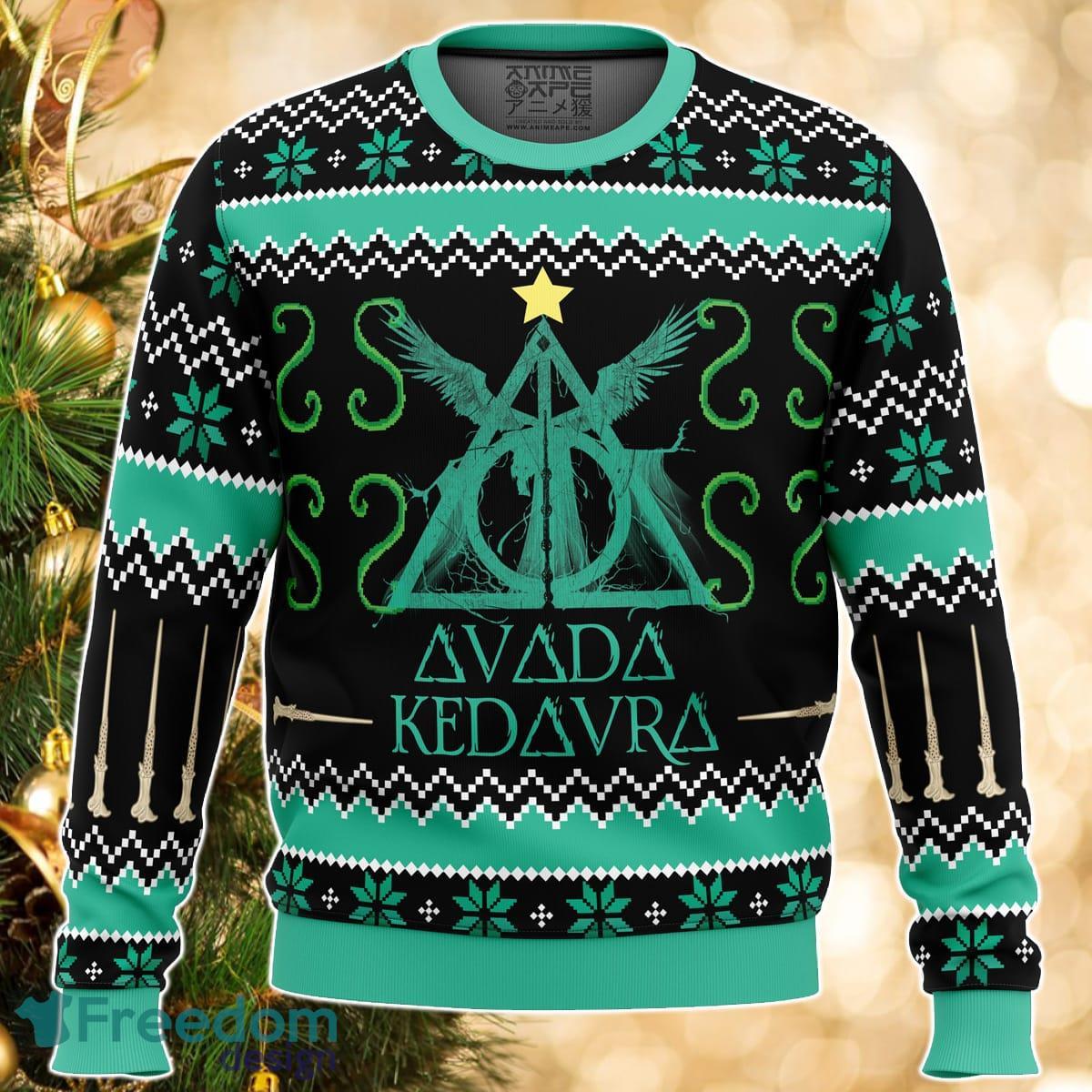 Harry Potter Avada Kedavra Ugly Christmas Sweater Great Gift For Men Women Product Photo 1