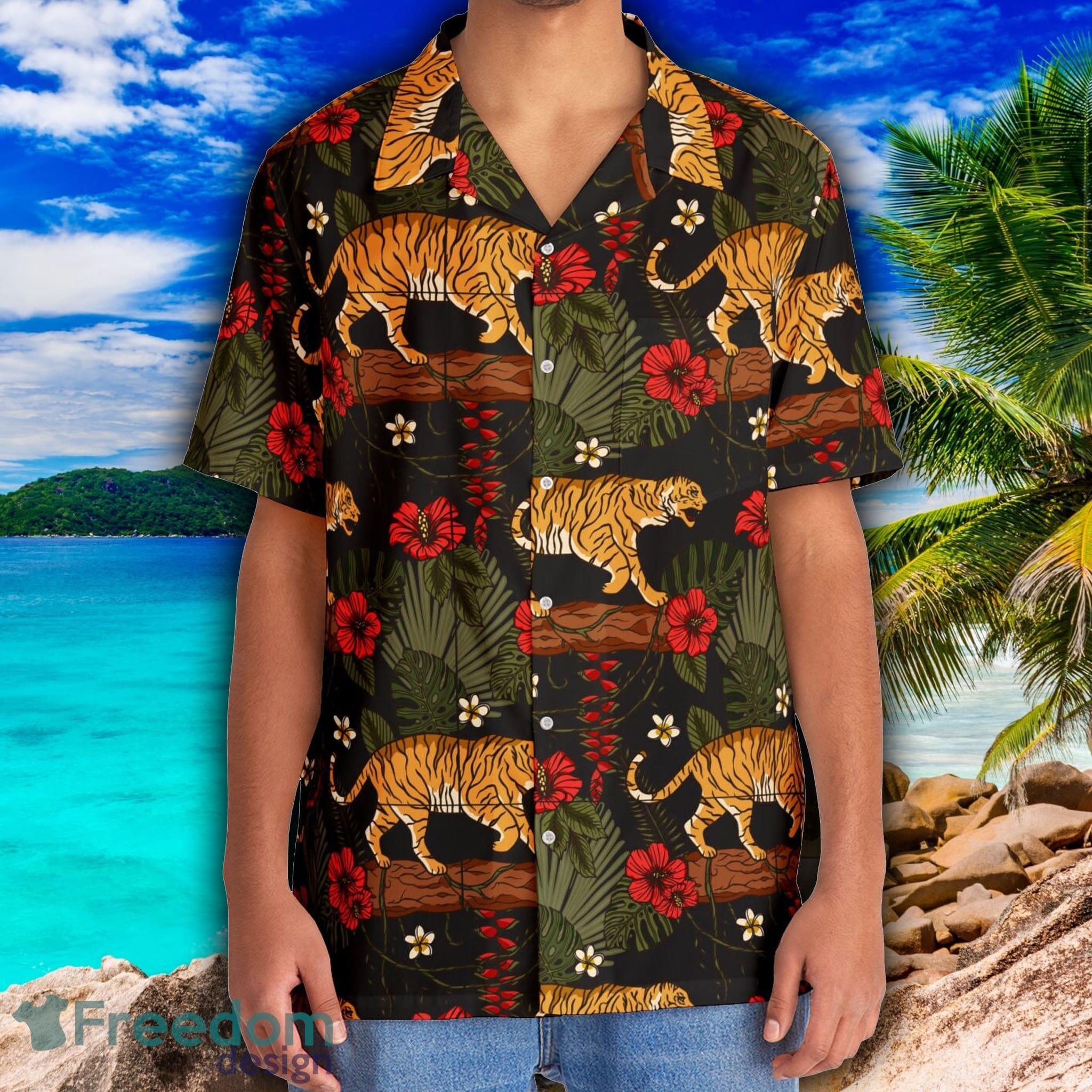 Great Tiger Hawaiian Shirt And Short Set Gift Men Women - Freedomdesign