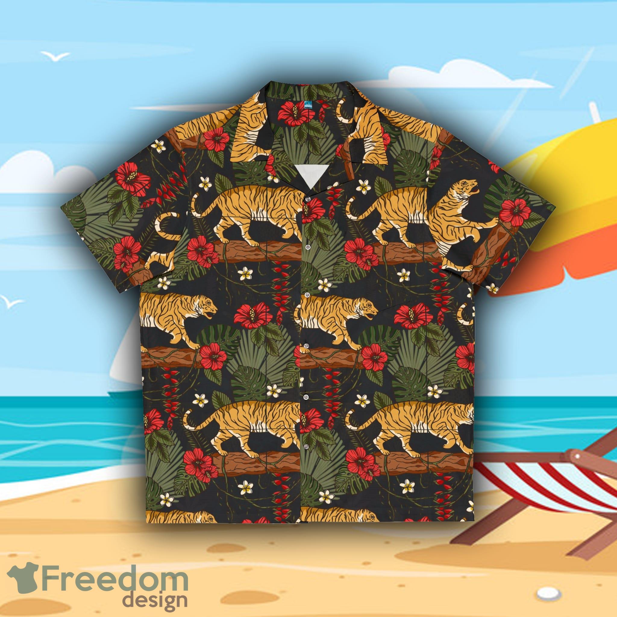 Great Tiger Hawaiian Shirt And Short Set Gift Men Women - Freedomdesign