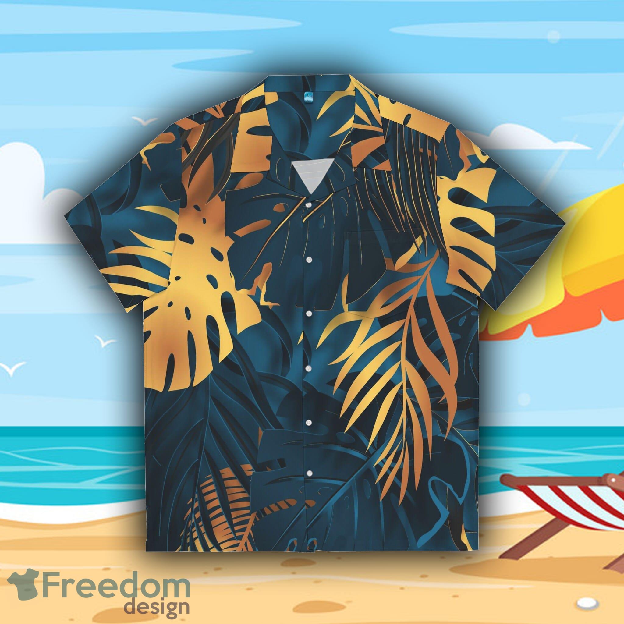 Hawaiian Style Blue and Yellow Grass Men's Hawaiian Shirt Summer Beach For  Men And Women Gift - Freedomdesign