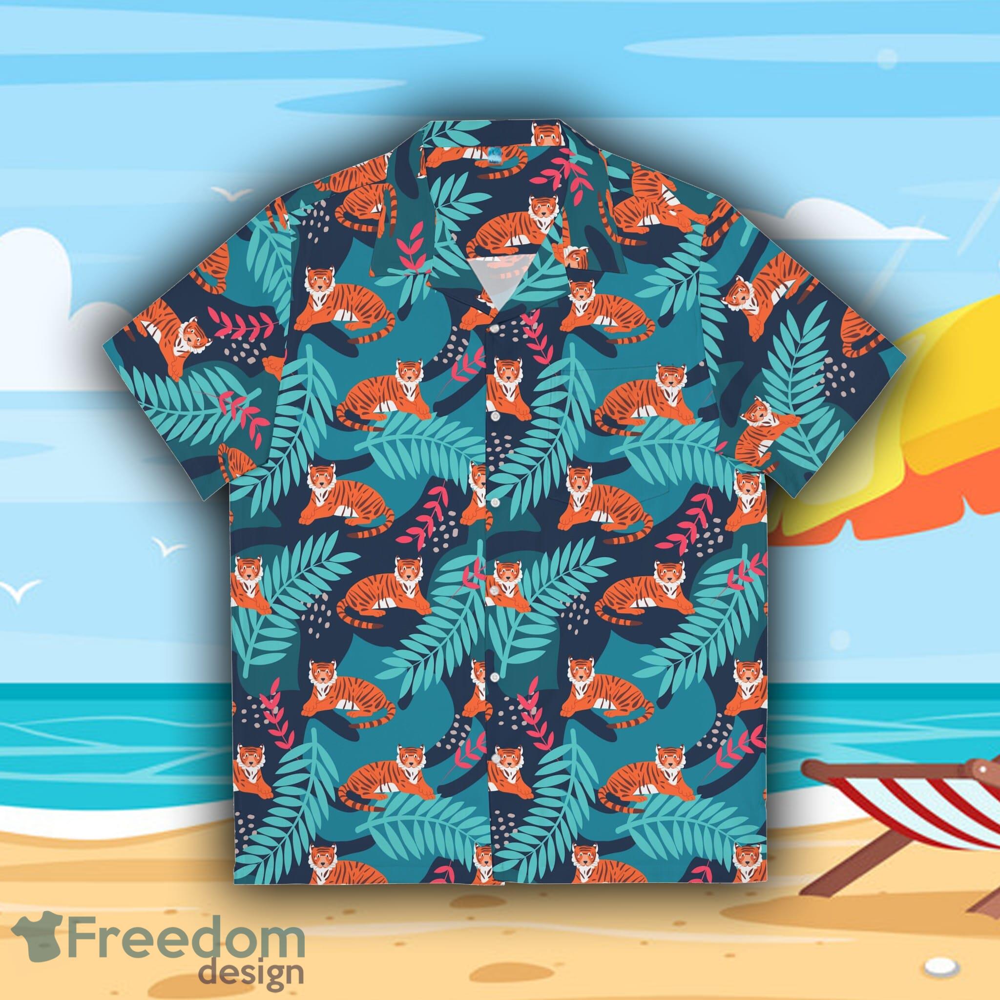 Great Tiger Hawaiian Shirt And Short Set Gift Men Women - Freedomdesign