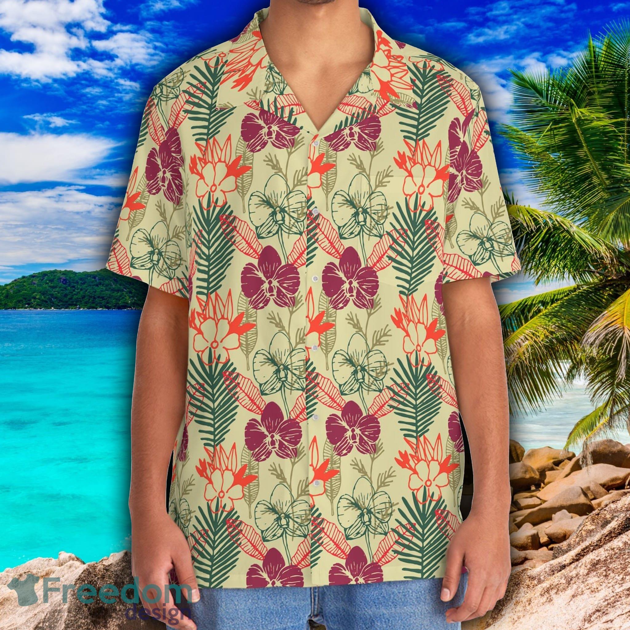 Hawaiian Style Green and Purple Leaf Men's Hawaiian Shirt Summer Beach For  Men And Women Gift - Freedomdesign