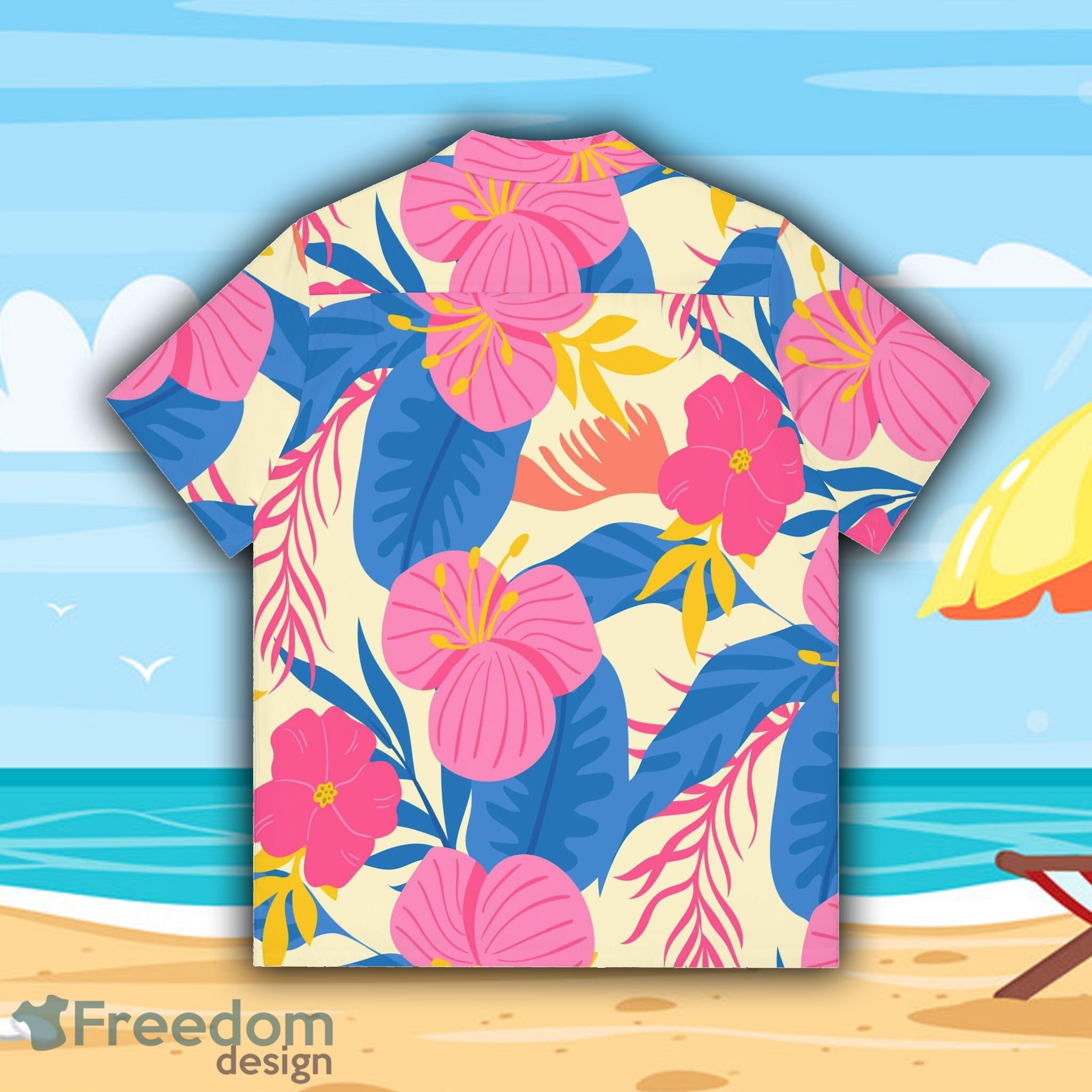 Hawaiian Shirts Womens Flower Leaf Beach Aloha Tops Blouse