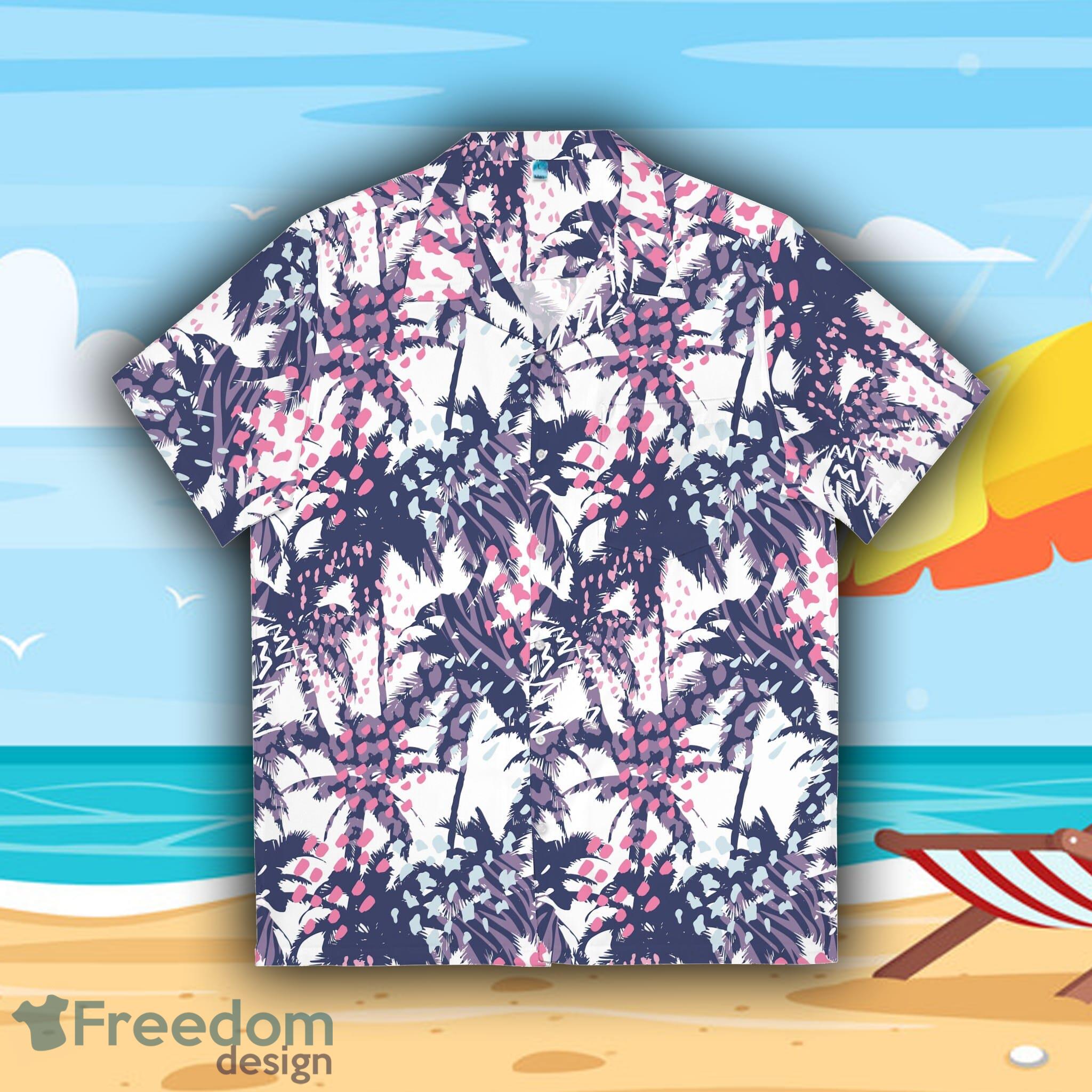 Hawaiian Style Dark Purple Men's Shirt Summer Beach For Men And Women Gift  - Freedomdesign