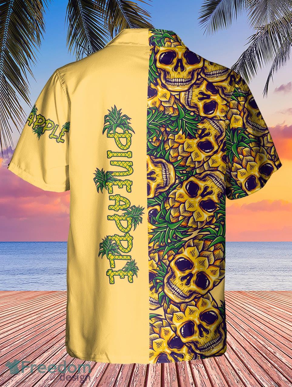 Horror Pineapple In Yellow Hawaiian Short Sleeve Aloha Hawaiian Shirt  Summer Gift For Men And Women - Freedomdesign