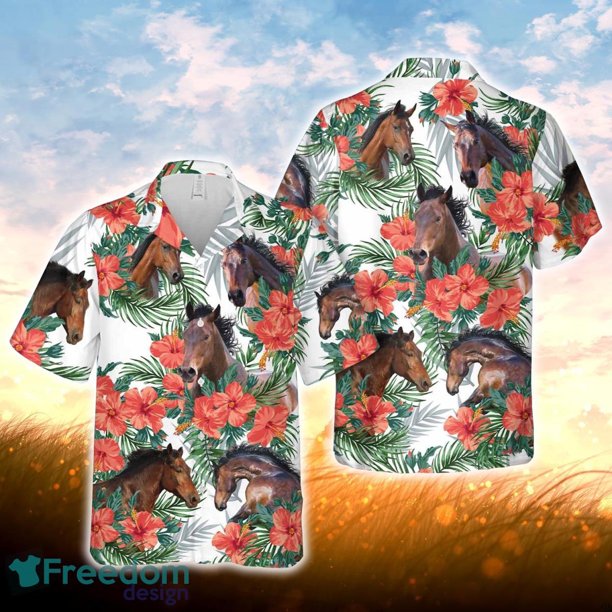 Horse Hawaiian Flowers Hawaiian Shirt For Men Women Product Photo 1