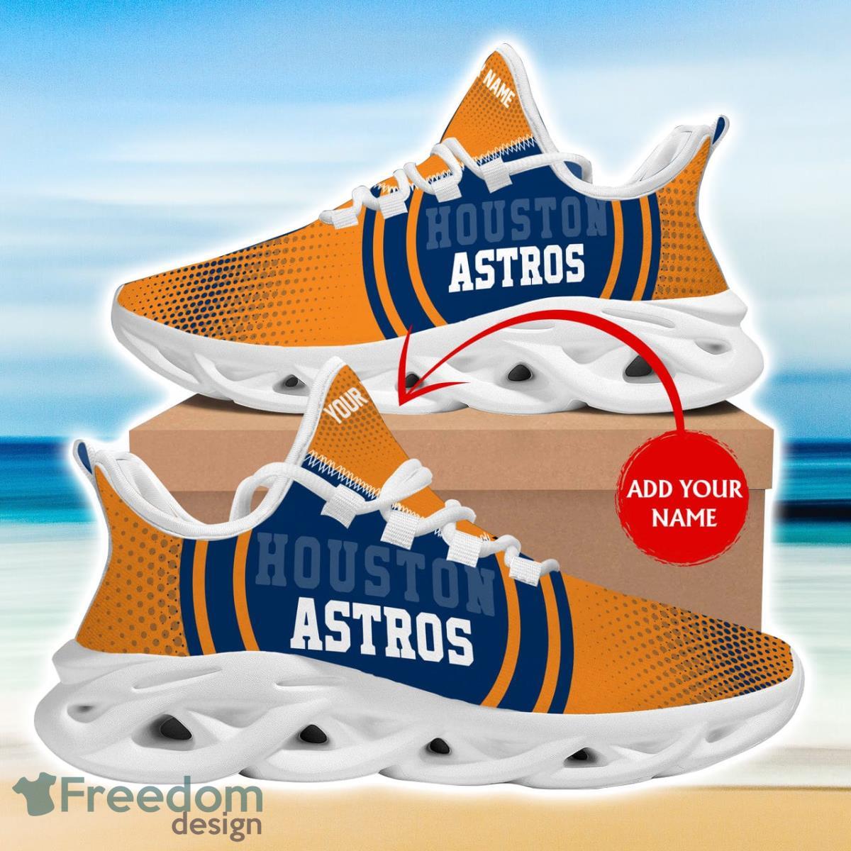 Houston Astros Baseball Max Soul Sneakers Running Sport Shoes Custom Name Product Photo 1