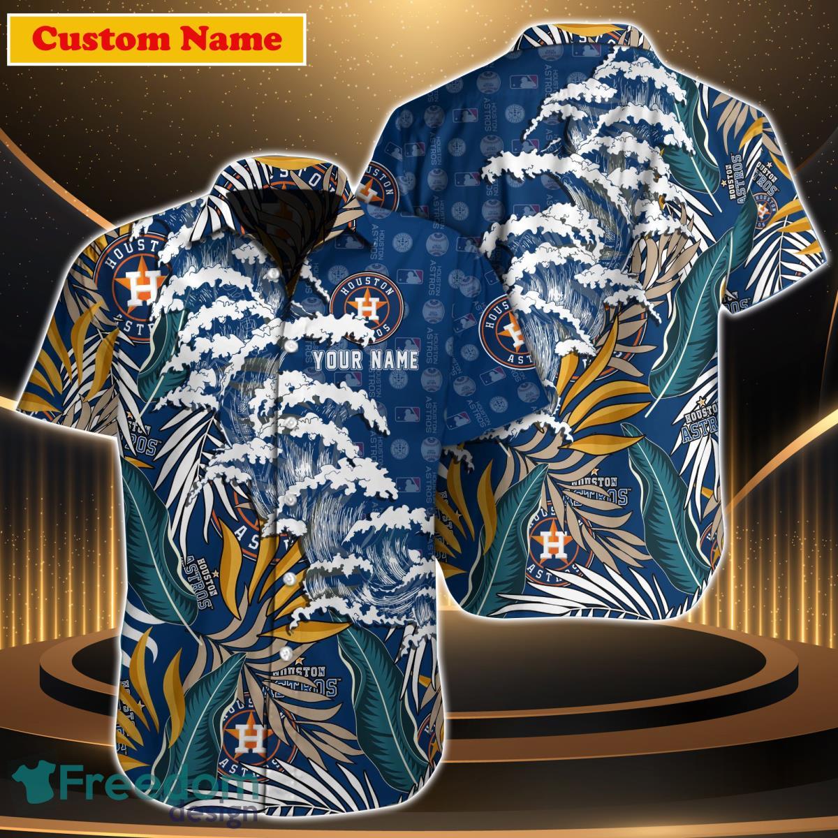 Houston Astros MLB Custom Name Tiki Hawaii Men And Women Hawaiian Shirt