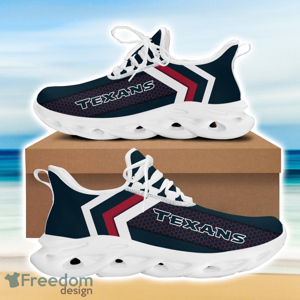 Houston Football Texans Max Soul Sneakers Running Sport Shoes Custom Name Product Photo 1