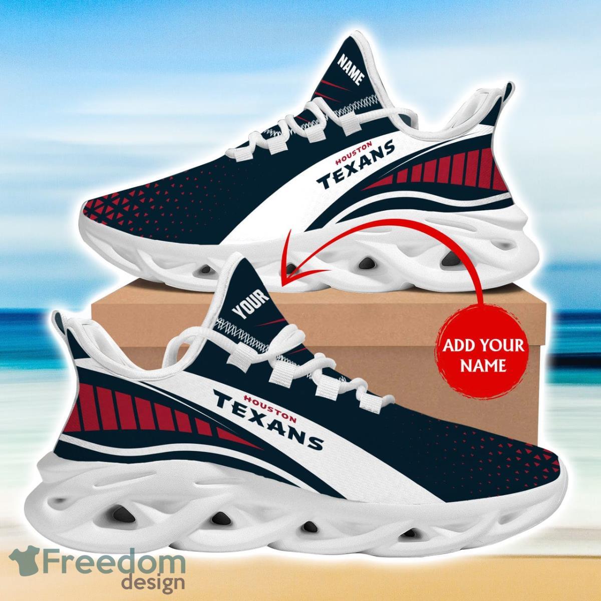 Houston Texans Max Soul Sneakers Running Sport Shoes Custom Name Product Photo 1