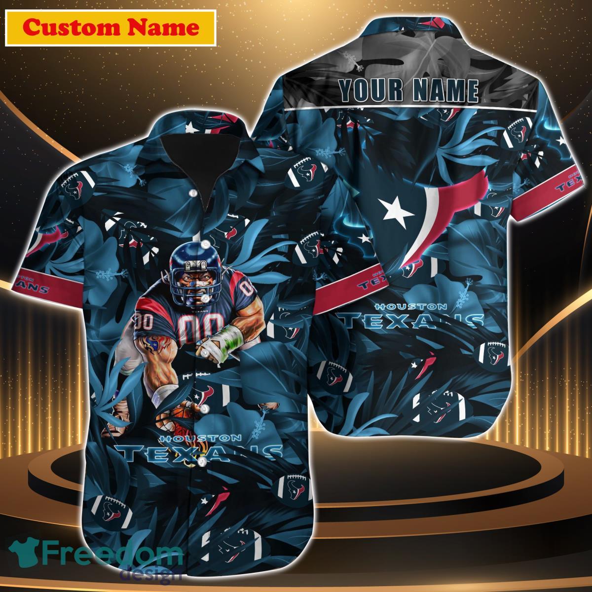 Houston Texans NFL Custom Name Hawaiian Shirt For Men Women Great Gift For Real Fan Product Photo 1