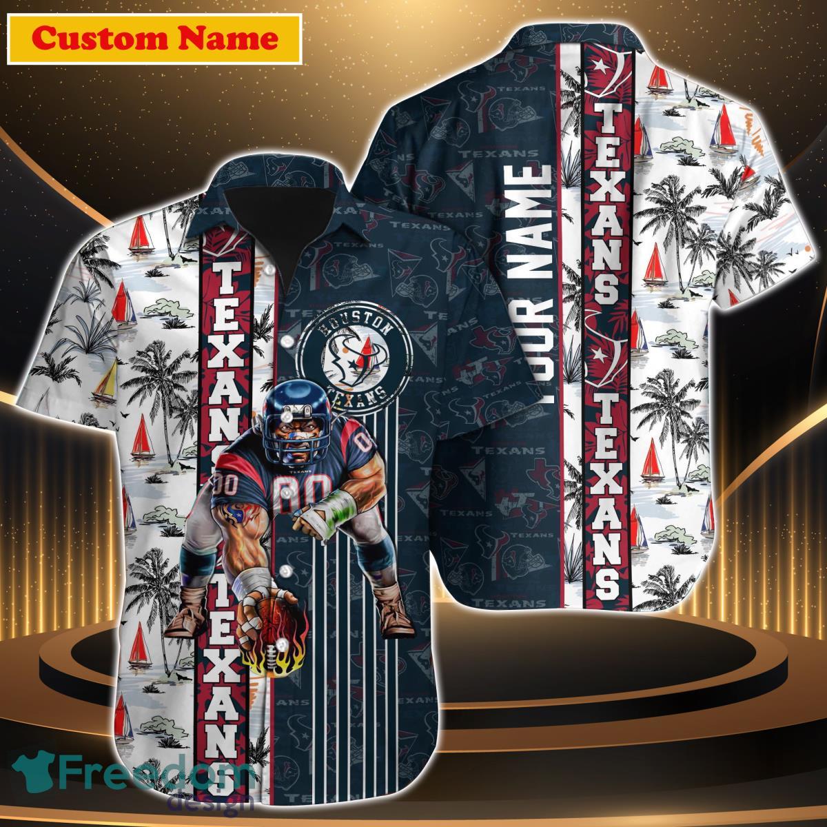 Houston Texans NFL Custom Name Hawaiian Shirt For Men Women Impressive Gift For Fan Product Photo 1