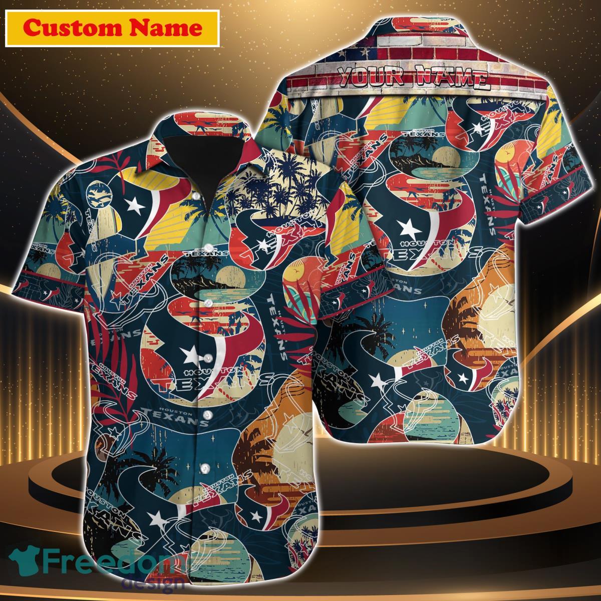 Custom Name Texans Hawaiian Shirt USA Flag Houston Texans Gift -  Personalized Gifts: Family, Sports, Occasions, Trending