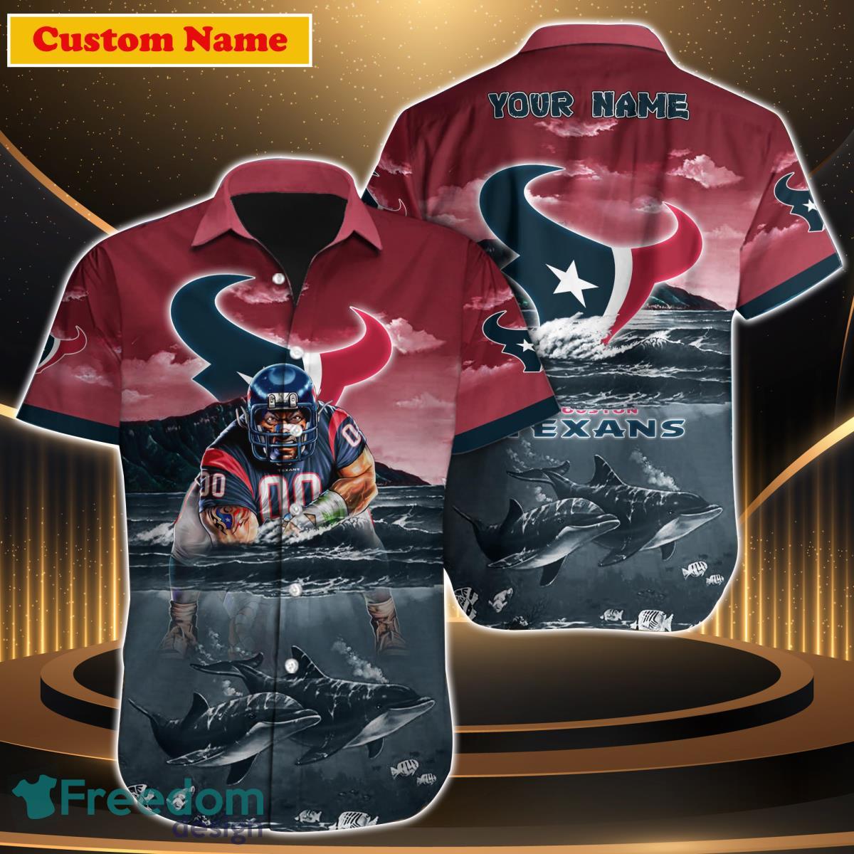 Houston Texans NFL Custom Name Hawaiian Shirt For Men Women