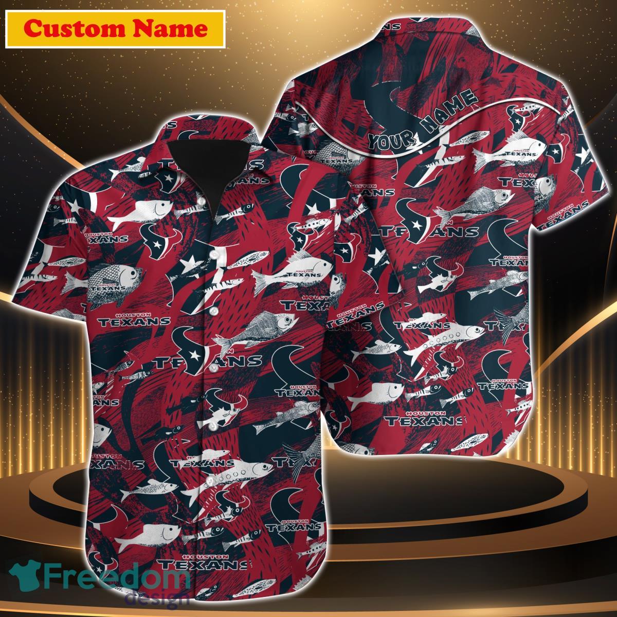 Houston Texans NFL Custom Name Hawaiian Shirt For Men Women Unique Gift For  Real Fan - Freedomdesign