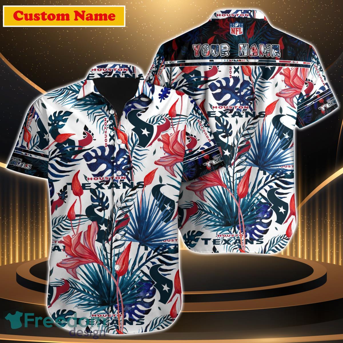 Houston Texans NFL Custom Name Hawaiian Shirt For Men Women Unique Gift For  Real Fan - Freedomdesign