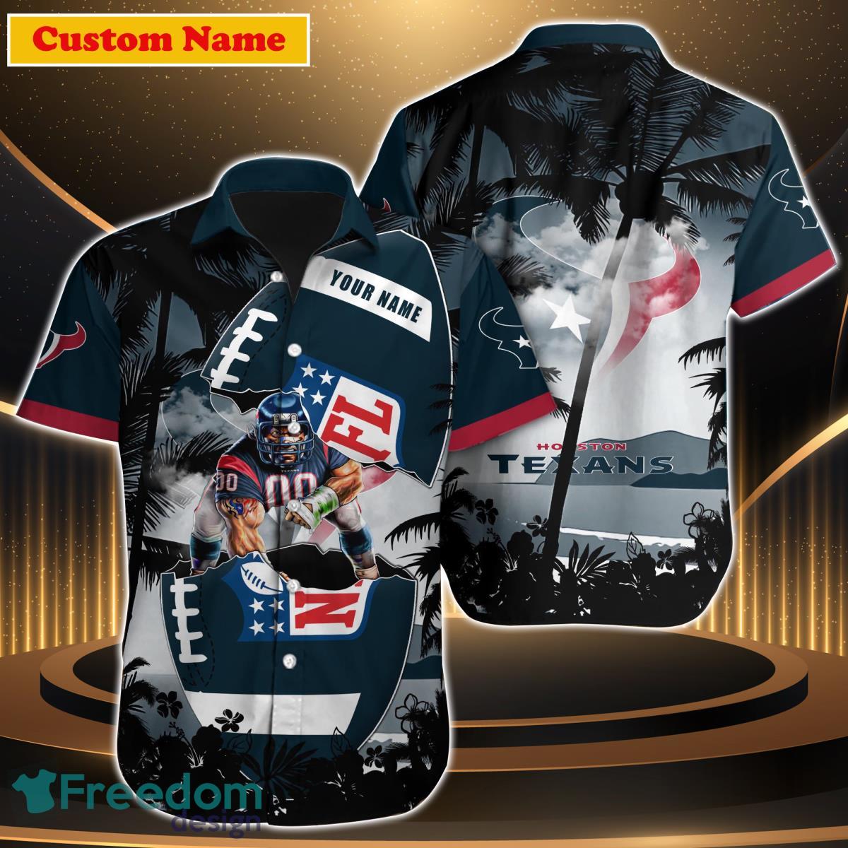 Houston Texans NFL Custom Name Hawaiian Shirt Special Great Gift For Men Women Product Photo 1